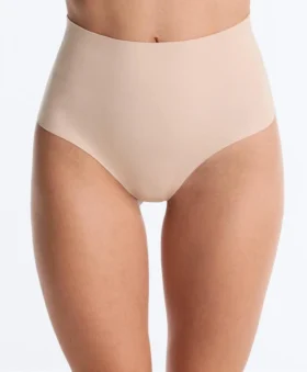 2 chiloți clasici invizibili din amestec de bumbac, cu talie medie