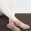 2 perechi de Șosete invizibile din amestec de bumbac, căptușite, pentru yoga și pilates, cu bandă largă