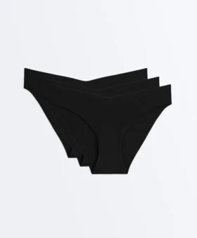 3 chiloți clasici de bikini din amestec de poliamidă cu decupaj în V invizibil