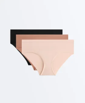 3 chiloți hipster din amestec de poliamidă cu logo