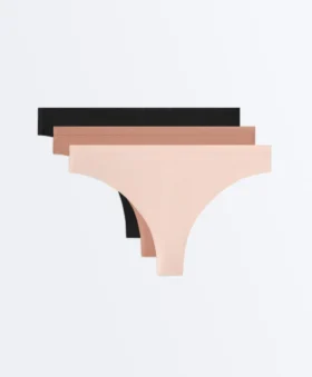 3 tanga din amestec de poliamidă cu logo