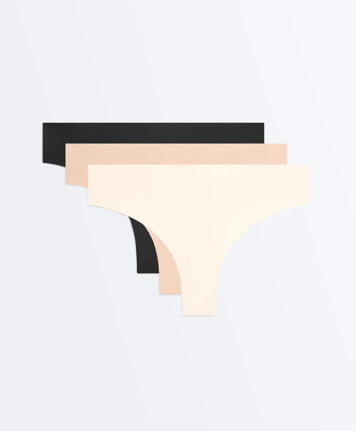 3 tanga invizibile din amestec de bumbac 3 tanga invizibile din amestec de bumbac