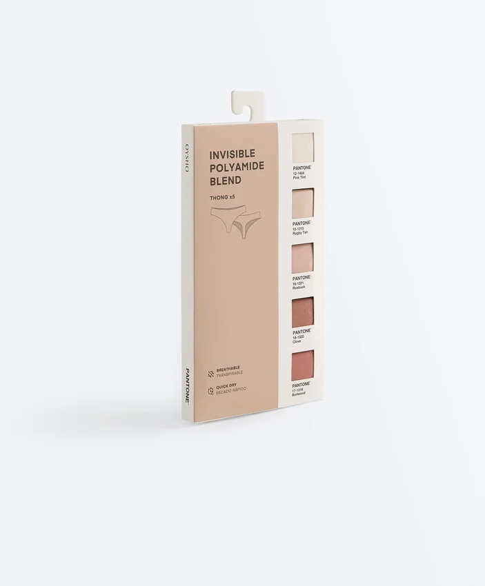 5 Tanga invizibilă din amestec de poliamidă Pantone™ 5 Tanga invizibilă din amestec de poliamidă Pantone™