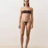 Bikini bandeau cu bordură contrastantă Bikini bandeau cu bordură contrastantă