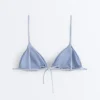 Bikinis triunghiulare cu dungi texturate Bikinis triunghiulare cu dungi texturate