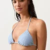 Bikinis triunghiulare cu dungi texturate Bikinis triunghiulare cu dungi texturate