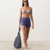 Bikinis triunghiulare cu dungi texturate Bikinis triunghiulare cu dungi texturate