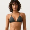 Bikinis triunghiuliari din jacquard cu efect spălat Bikinis triunghiuliari din jacquard cu efect spălat