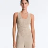 Bluză ajustată din tricot cu nervuri Bluză ajustată din tricot cu nervuri