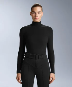 Bluză din fleece cu guler înalt, strat de bază termic