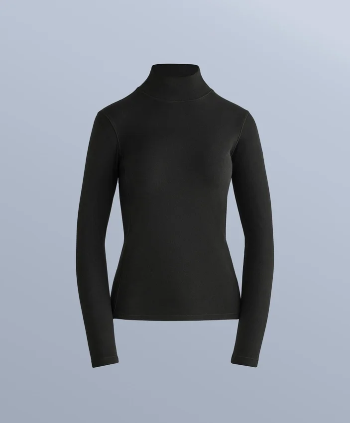 Bluză din fleece cu guler înalt, strat de bază termic Bluză din fleece cu guler înalt, strat de bază termic