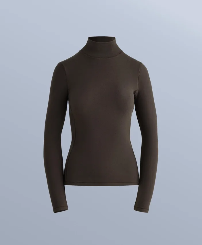 Bluză din fleece cu guler înalt, strat de bază termic Bluză din fleece cu guler înalt, strat de bază termic