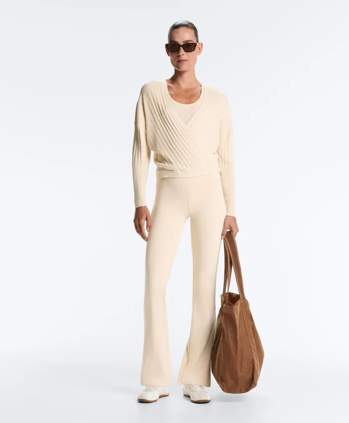 Bluză din tricot cu nervuri Bluză din tricot cu nervuri