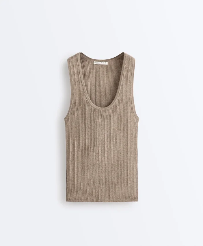 Bluză din tricot cu nervuri Bluză din tricot cu nervuri
