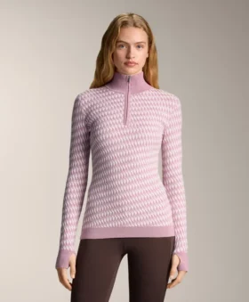 Bluză termică din tricot jacquard geometric