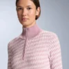 Bluză termică din tricot jacquard geometric Bluză termică din tricot jacquard geometric