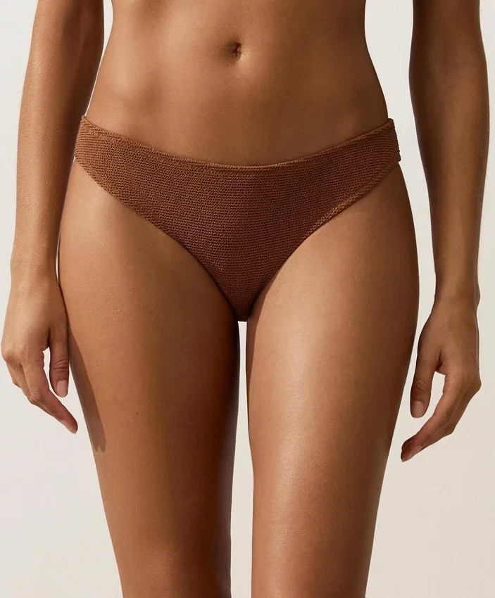 Chiloți clasici de bikini cu efect de șifon Chiloți clasici de bikini cu efect de șifon