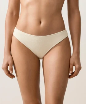 Chiloți clasici de bikini cu efect de șifon