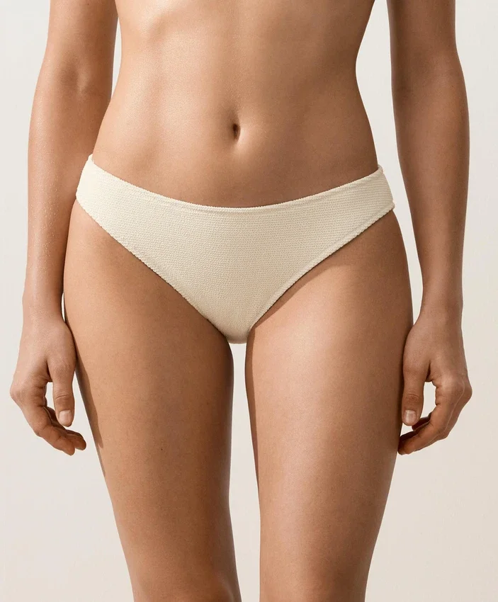 Chiloți clasici de bikini cu efect de șifon Chiloți clasici de bikini cu efect de șifon
