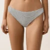 Chiloți clasici de bikini din țesătură jacquard cu buline Chiloți clasici de bikini din țesătură jacquard cu buline