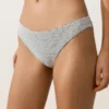 Chiloți clasici de bikini din țesătură jacquard cu buline Chiloți clasici de bikini din țesătură jacquard cu buline