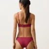 Top de bikini cu guler halter din jacquard geometric Top de bikini cu guler halter din jacquard geometric