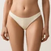 Chiloți de bikini brazilian cu decupaj în U și țesătură șifonată Chiloți de bikini brazilian cu decupaj în U și țesătură șifonată