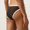 Chiloți de bikini clasici cu bordură contrastantă Chiloți de bikini clasici cu bordură contrastantă