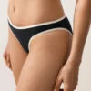 Chiloți de bikini clasici cu bordură contrastantă Chiloți de bikini clasici cu bordură contrastantă