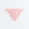 Chiloți de bikini clasici cu bordură contrastantă Chiloți de bikini clasici cu bordură contrastantă