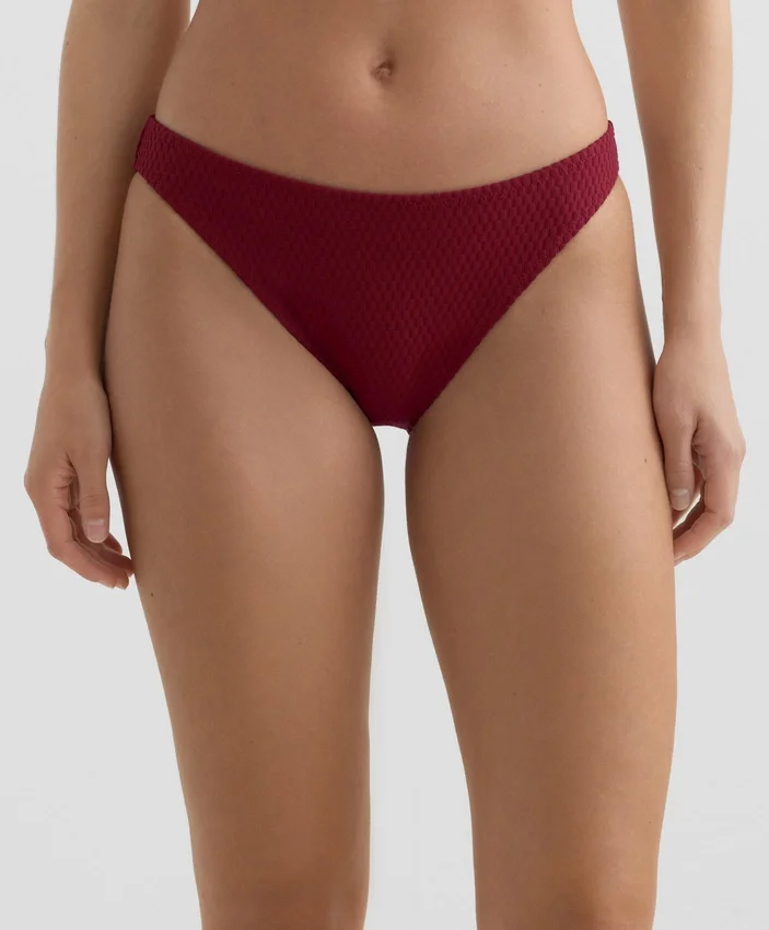Chiloți de bikini clasici din jacquard cu carouri mici Chiloți de bikini clasici din jacquard cu carouri mici