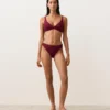 Chiloți de bikini clasici din jacquard cu carouri mici