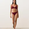 Chiloți de bikini clasici din jacquard cu carouri mici