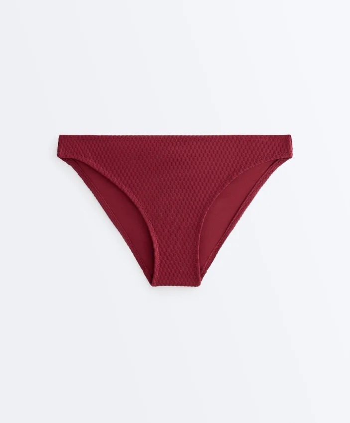 Chiloți de bikini clasici din jacquard cu carouri mici Chiloți de bikini clasici din jacquard cu carouri mici