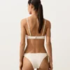 Chiloți de bikini cu acoperire medie, croi în U și textură cu bule, din croșetat Chiloți de bikini cu acoperire medie, croi în U și textură cu bule, din croșetat