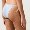 Chiloți de bikini cu acoperire medie, cu dungi texturate și legături Chiloți de bikini cu acoperire medie, cu dungi texturate și legături