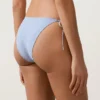 Chiloți de bikini cu acoperire medie, cu dungi texturate și legături Chiloți de bikini cu acoperire medie, cu dungi texturate și legături
