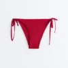 Chiloți de bikini cu acoperire medie, cu textură tip waffle și legături