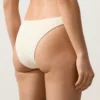 Chiloți de bikini cu acoperire medie, decupaj în U și țesătură șifonată Chiloți de bikini cu acoperire medie, decupaj în U și țesătură șifonată