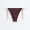 Chiloți de bikini cu acoperire medie și legături Chiloți de bikini cu acoperire medie și legături