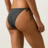 Chiloți de bikini cu acoperire medie și legături, din țesătură jacquard cu efect spălat Chiloți de bikini cu acoperire medie și legături, din țesătură jacquard cu efect spălat
