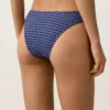 Chiloți de bikini cu decupaj în U, acoperire medie, cu imprimeu în carouri Chiloți de bikini cu decupaj în U, acoperire medie, cu imprimeu în carouri