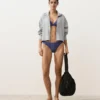 Chiloți de bikini cu decupaj în U, acoperire medie, cu imprimeu în carouri Chiloți de bikini cu decupaj în U, acoperire medie, cu imprimeu în carouri