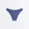 Chiloți de bikini cu decupaj în U, acoperire medie, cu imprimeu în carouri Chiloți de bikini cu decupaj în U, acoperire medie, cu imprimeu în carouri