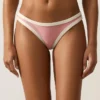 Chiloți de bikini cu decupaj în U și acoperire medie, cu bordură contrastantă Chiloți de bikini cu decupaj în U și acoperire medie, cu bordură contrastantă