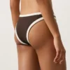 Chiloți de bikini cu decupaj în U și acoperire medie, cu bordură contrastantă Chiloți de bikini cu decupaj în U și acoperire medie, cu bordură contrastantă