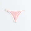 Chiloți de bikini cu decupaj în U și acoperire medie, cu bordură contrastantă Chiloți de bikini cu decupaj în U și acoperire medie, cu bordură contrastantă