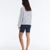 Cămășă boxy oversize din amestec de bumbac, cu mâneci lungi și imprimeu cu dungi Cămășă boxy oversize din amestec de bumbac, cu mâneci lungi și imprimeu cu dungi