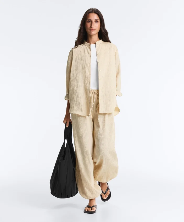 Pantaloni bloomer cu dungi din amestec de modal Pantaloni bloomer cu dungi din amestec de modal