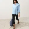 Cămășă cu guler ridicat din 100% in Cămășă cu guler ridicat din 100% in